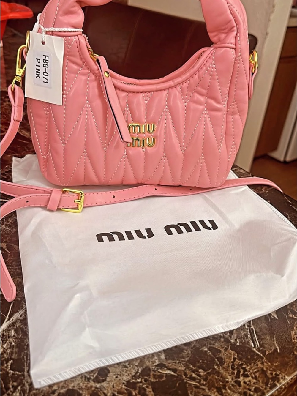 Mini bag Pink Quilted Mini Shoulder Bag